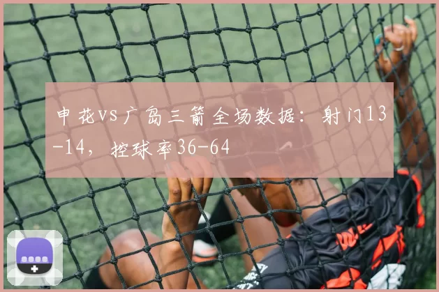 申花vs广岛三箭全场数据：射门13-14，控球率36-64